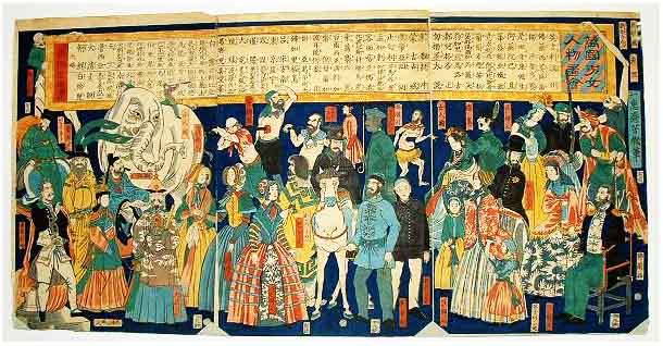 Culture interchange from the last days of the shogunate through Meiji era